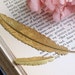 Brass Large Feather Bookmark, Brass Bookmark, 114x23mm, C05Y.BR15.P01