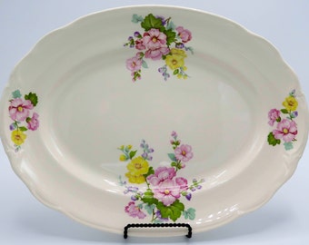 Canonsburg Floral Platter, Serving Platter, Made in USA