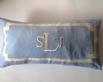 Long Nursery Decor, Long Lumbar Pillow Cover, Personalized Long Lumbar Pillow Covers, Mongram Lumbar Pillow Cover