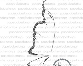 Mixed Media Templates ~ Winter Fairy Wing ~ Paperbabe Stamps - Pre-Cut Mylar templates - For mixed media, paper crafting and scrapbooking.