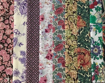 Liberty Fabric Charm Squares - Selection of 10 Squares 5" x 5" (#162)