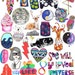 Set #46. Mockup printable Tumblr Stickers, Stickers, Set of stickers. Decals. Instant Download PDF and PNG File