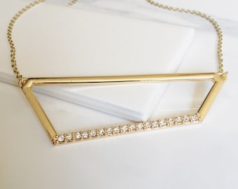 Geometric Pave Necklace