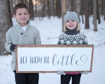 Playroom Sign | Playroom Wall Decor | Let Them be Little Sign | Kids Room Signs