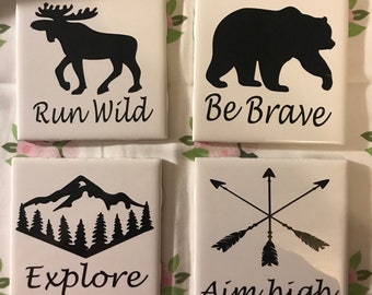 4pc tile coaster set