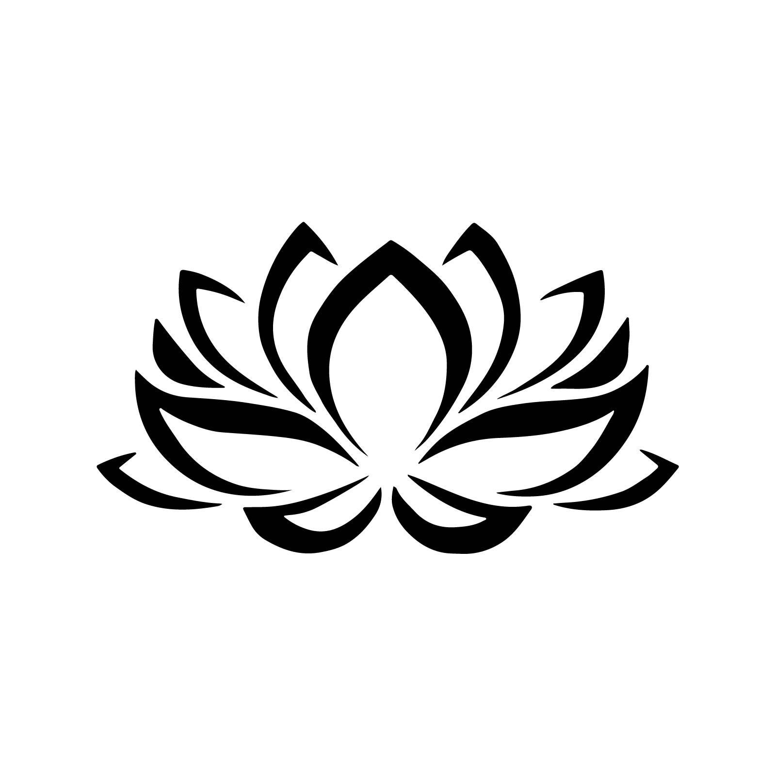 Download Stencil Floral Lotus Flower stencil Decoration 5 sizes Svg Pdf