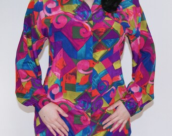 Christie and Jill Multicolor Geometric Blouse