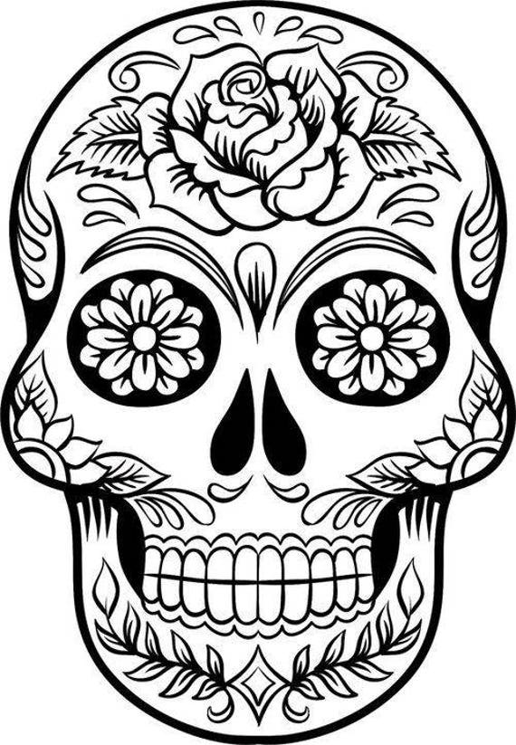 Download Sugar Skull Rose SVG