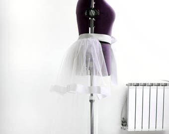 Detachable tulle over skirt by Mebo Bridal main image 1
