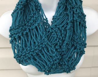 Scarf, Hand Knit Scarf ,Infinity scarf, knit cowl, scarflette, neckwarmer, womens, Ready to Ship
