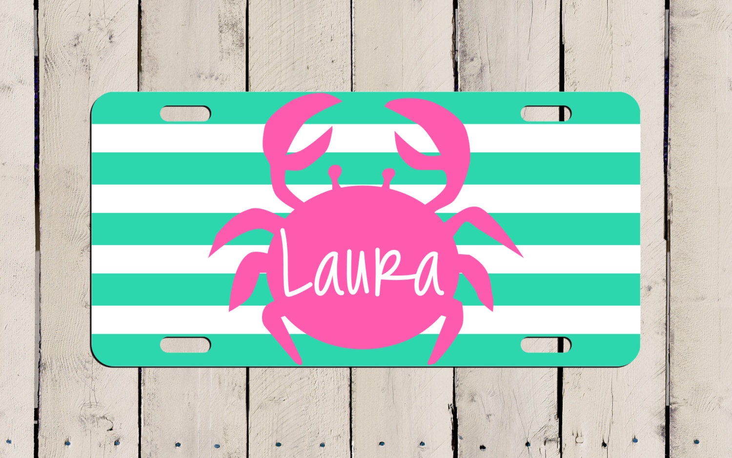 CRAB Personalized Name Car License Plate Customize Your Own