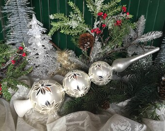 Tree Topper, Vintage Christmas, Vintage Tree Topper, 1950s Christmas, Silver, Christmas Tree, Topper, Retro Tree Topper, Christmas Tree Top