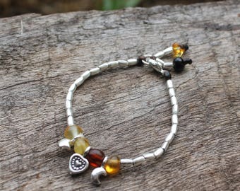 LIMITLESS LOVE BRACELET - Karen Hill Tribe Silver - Baltic Amber
