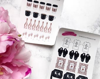 Espresso & Prosecco Planner Stickers