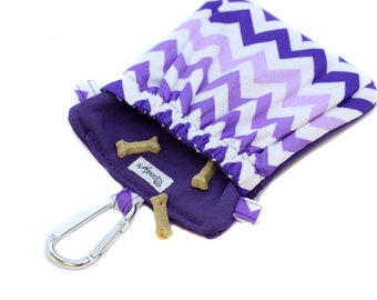 The Pocket 2.0 - Treat and Training Pouch - Purple Chevrons