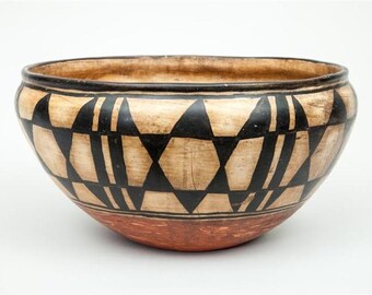 Native American Very Large Santo Domingo Pottery Bowl, Reportedly Ca 1930’s, #938