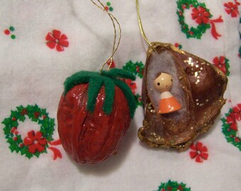 nut and pinecone christmas ornaments