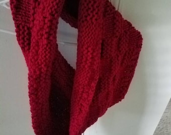 Hand knitted, Infinity cowl - hand made
