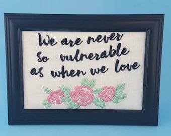 Hand Stitched Zen Embroidery Art~ originally 25 dollars