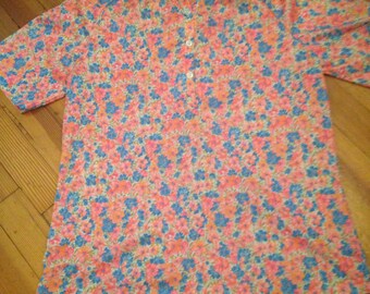 Vintage Floral Blouse Shirt Shell
