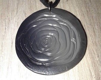 Rose pendant,polymer clay