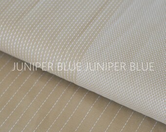 Khaki Stitched- Stitched Collection from Robert Kaufman, Cotton Chambray Fabric