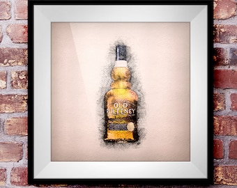 Old Pulteney 17 - Crosshatch Whisky Wall Art