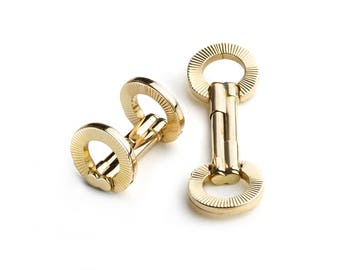 Engraved Gold Cufflinks