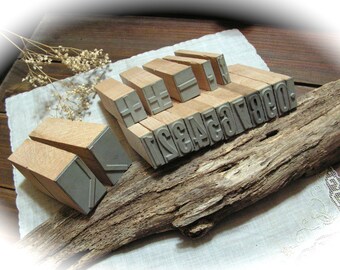 Vintage Wooden Stamps / Number Stamps / Blocks Stamps /
