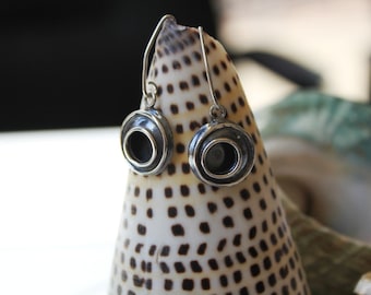 Crater Dangles in Sterling Silver
