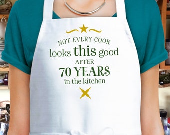 70th Birthday, Cooking Gift, Custom Apron, 70th Birthday Gift, 1947 Birthday Gift, Womens 70th Birthday Present, Look Good In The Kitchen!