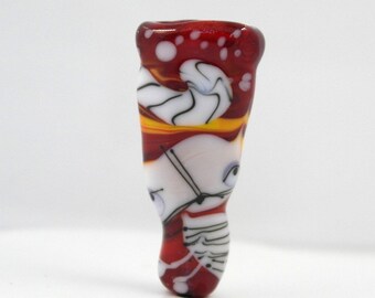 Handmade lampwork cat bead glass beads artisan cute cat focal artist made ooak sra venetian glass bead