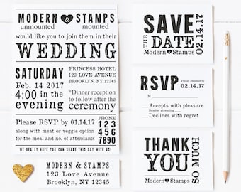 Wedding Invitation Stamp Suite Custom Wedding Stamp Wedding Invitation Stamp Wedding Invitation Suite Custom Rubber Stamp