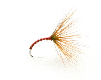 Fishing - Fly Fishing Flies - Red Quill Sakasa Kebari Tenkara Flies | (3 flies) | Trout fishing flies