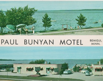 Paul Bunyan Motel Bemidji Minnesota Postcard