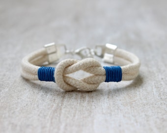 Mens Bracelet, Cotton Anniversary Gift for Him, Birthday Gift for Men, Boyfriend Gift, Infinity Love Bracelet Cotton Rope Bracelet Mens Gift