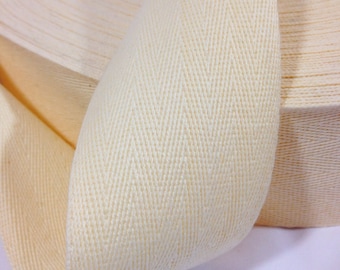 2 inch Cotton Twill Tape 10 yards long Natural cream