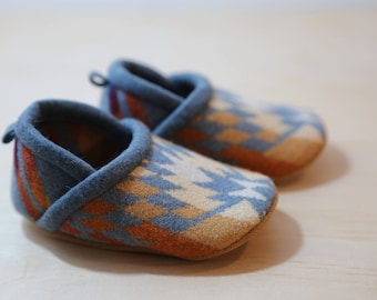 Baby Shoes Made From Pendleton® Wool - Moccasins - Baby Booties - Toddler Shoes - Wool Slippers