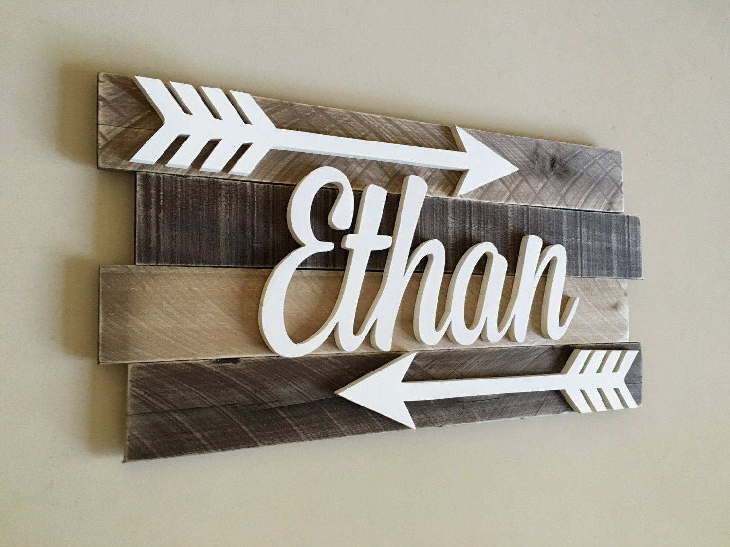 Nursery wood name sign Nursery name sign Rustic nursery