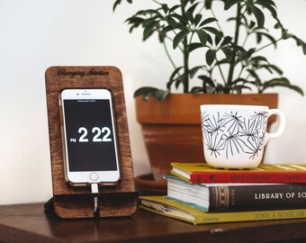 Phone Stand - Charging Station - Cell Phone Stand - Docking Station - Cell Phone Holder - Phone Holder - Phone Stand Wood -Tech Gift