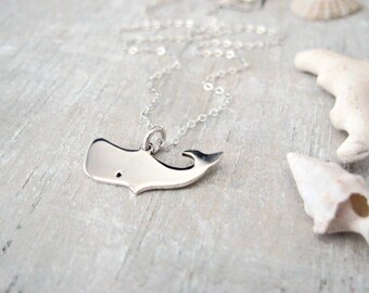 Whale Necklace - Sterling Silver - Fish Necklace - Minimal Necklace - Animal Necklace - Tiny Silver Necklace - Sterling Silver Necklace