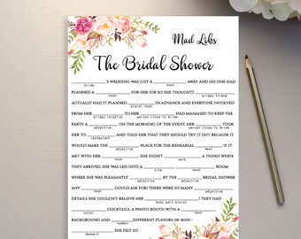 Printable Mad Libs Wedding RSVP Postcard / Fill In The Blank