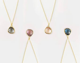 Anhänger in verschiedenen Farben - 925 Gold Kette