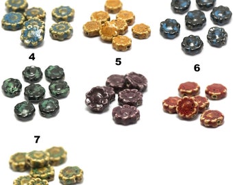 ceramic beads 4/12 "flower" 17 x 17 x 7 mm, color choices