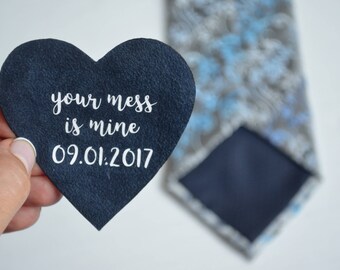 men personalized gift something blue groom tie wedding gift husband 2nd anniversary mens gift to my groom gift from bride gift for him