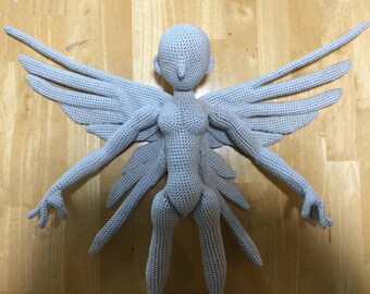Wing crochet pattern for Amigurumi Female body