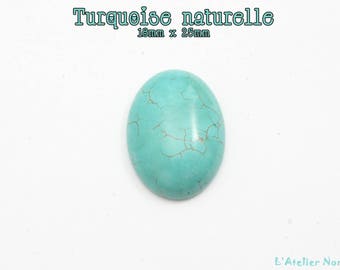 Natural 18mm x 25mm oval Turquoise cabochon