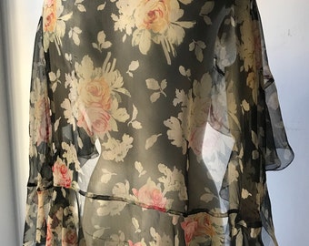 Silk Chiffon Capelet, 1920's