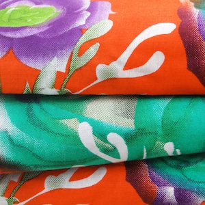 Apparel Fabric Material Cotton Fabric For Sewing Designer Orange 100%cotton sewing fabric floral printing for woman wrap by the yard ZBC6496