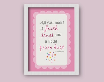 Pixie Dust, Fairy Inspiration, Little Girl's Gift, Printable